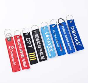 Tùy chỉnh hai mặt dệt Keychain máy bay phản lực tag khuyến mại <span class=keywords><strong>Keychains</strong></span> & Carabiners cho xe Túi hành lý & nhà sử dụng - Product Image 1