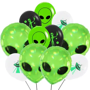 All'ingrosso palloncini alieni palloncini verdi palloncini testa aliena UFO forniture per feste globos per Baby shower festa di compleanno deco