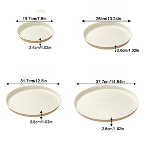 Bandeja de Servicio Multifuncional, Varios Tamaños, Logotipo Personalizado, Grado Alimenticio, PP Blanco y Negro, Apta para Lavavajillas y Microondas, para Hoteles y Restaurantes, al por Mayor - Product Image 6