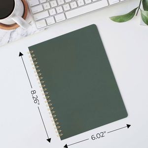 <b>A3</b> Hardcover Spiral Address Book Lined <b>Paper</b> Smooth Durable High Quality Leather Cover Various Colors Journaling Available 80 - Product Image 1