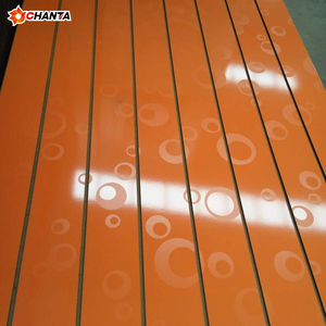 Rãnh tấm nhà máy bán hàng trực tiếp 15-18 mét melamine <span class=keywords><strong>Board</strong></span> 4x8ft Bảng điều chỉnh phải đối mặt với rãnh MDF bán buôn slatwall Bảng điều chỉnh không thấm nước MDF - Product Image 3