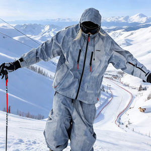 Traje de Nieve para Adultos, Tallas Grandes, Estampado, para Esquí de Una o Dos Tablas, Ropa de Esquí Impermeable y Resistente al Viento para Hombres y Mujeres, Venta al Por Mayor - Product Image 6