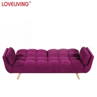 Canapé-lit convertible moderne en tissu 3 places style américain pour salon, avec oreiller – Vente en gros