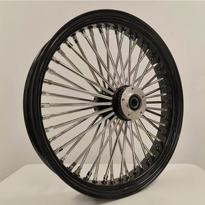 <span class=keywords><strong>Jantes</strong></span> de moto personnalisées 16 18 19 20 21 23 pouces rayons chromés 21x3.5 40 rayons roues de moto pour Harley - Product Image 4