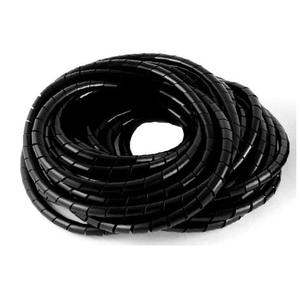 Banda enrolladora de cables en espiral de 10 mm x 10 m, color negro; ideal para organizar y proteger cables y alambres. - Product Image 3