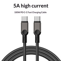 Kabel Data Tipe-C ke Tipe-C Multi Protokol 60W 100W 240W PD Pengisian Cepat Berbahan Nilon Kepang Grosir Kustom OEM untuk Ponsel Laptop