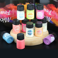 Poudre phosphorescente en titane pour nail art, pigment phosphorescent en résine époxy, 12 couleurs, 20g/pot