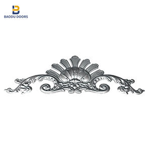 Baodu الحديد الزهر الزهور والأوراق ل بوابة مشغولة من الحديد الحلي إكسسوارات سياج الحديد الزهر spearheads ، درابزين طوق - Product Image 5