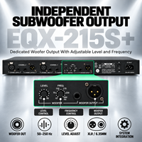 Égaliseur graphique double canal 15 bandes, processeur audio EQ avec XLR TRS pour sonorisation en direct et système de haut-parleurs PA