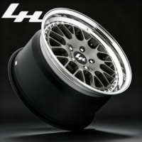 Jeu de 2 jantes forgées classiques Euro Stance 18-22 pouces, finition Gunmetal Polished Silver, large bord, logo personnalisé, compatible PCD pour BMW Audi VW Mercedes