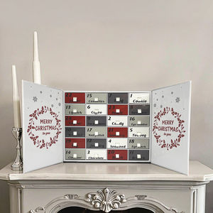 Emballage <span class=keywords><strong>de</strong></span> chocolat vide en feuille d'or personnalisé 24 jours <span class=keywords><strong>calendrier</strong></span> <span class=keywords><strong>de</strong></span> <span class=keywords><strong>l</strong></span>'<span class=keywords><strong>avent</strong></span> compte à rebours <span class=keywords><strong>de</strong></span> Noë<span class=keywords><strong>l</strong></span> boîte-cadeau en carton UV bougie à gaufrer - Product Image 1