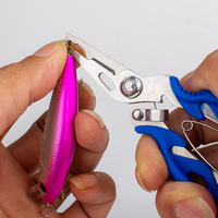 Pince de pêche légère en acier inoxydable 716A, coupe-ligne pour petits leurres et hameçons, à bouche incurvée, indispensable pour la pêche en extérieur