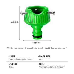 Universeller PP Langlebiger Gartenbewässerungs-Wasserhahn-Adapter Drei-Schrauben-Schnellverbinder Waschmaschinen-Anschluss Schlauchkupplung 1/2'' - Product Image 3