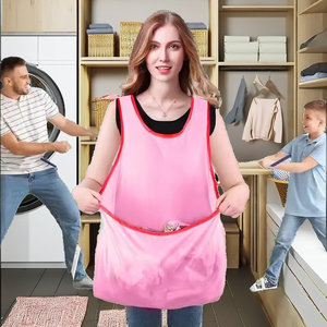 Tablier de cuisine unisexe en gros avec logo personnalisé, imprimé cœur, cadeau de la Saint-Valentin, OEM, faible MOQ - Product Image 2