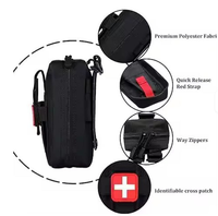 Sac de rangement tactique médical EDC le plus vendu avec fermeture éclair en nylon, trousse de premiers soins portable pour l'extérieur et kit d'outils de survie d'urgence