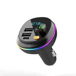Chiamate vivavoce e doppia ricarica USB in auto radio MP3, trasmettitore FM Bluetooth con LED e schermo