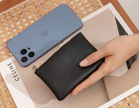 Dompet pendek wanita, dompet genggam kecil pola nanas ritsleting koin Mini untuk perempuan
