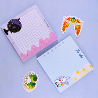Bloc-notes personnalisé à impression de dessins animés, notes autocollantes avec logo personnalisé, étiquettes autocollantes, bloc-notes cadeau personnalisé