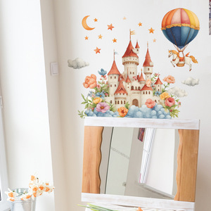 Nuovo Design Castello con Mongolfiera <span class=keywords><strong>Adesivi</strong></span> <span class=keywords><strong>Murali</strong></span> Impermeabili per Decorazione Casa e Cameretta Bambini - Product Image 4