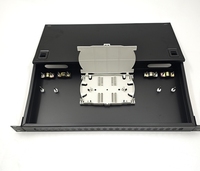 Panel Patch Fiber Optik Rak Mount FTTH Hondao 1U 19 Inch dengan 24 Port Pigtail SM LC UPC Preloaded, Garansi 1 Tahun