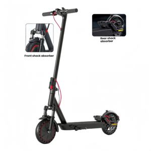 Trottinette électrique pliable LED IPX5 <span class=keywords><strong>r</strong></span>ésistante à l'eau, moteur 350W, batterie au lithium 36V 10.4Ah, roues de 8,5 pouces, contrôle par application - Product Image 6