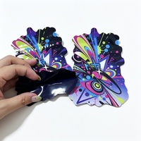 Sacs en Mylar découpés sur mesure, refermables, de forme spéciale, en plastique, avec fermeture éclair, anti-odeur, à l'épreuve des enfants, pour fleurs séchées, 3,5 1/8 oz