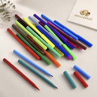 Marqueurs d'art à pointe fine, 6 couleurs classiques, à base d'eau, flux fluide, personnalisables pour l'écriture et le dessin à l'école primaire, feutres à pointe feutre