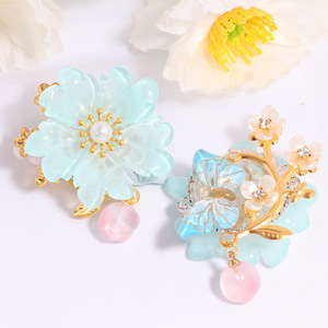 2025 nueva llegada estilo de lujo 3D serie de flores DIY teléfono móvil llavero collar Rosa Luz acrílico cuentas plástico Lucite cuentas - Product Image 2