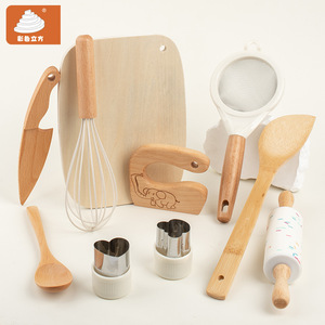 Classic Pretend Play 10PCS Kitchen Utensils <b>Toy</b> Set with Pot, Pan, Spatula and Cooker Montessori Cooking Play <b>Tools</b> for Kids - Product Image 2