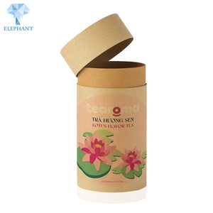 Custom Cylinder Empty Tea Bags Paper Packaging Sample Box Kraft Round Tube Green Tea Gift Box - Product Image 4