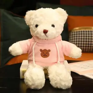 热卖软切泰迪熊毛绒动物玩具拥抱领结熊毛绒枕头娃娃儿童或女孩生日礼物