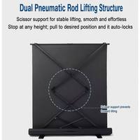 SHENGMU Produk Terbaru Layar Proyeksi ALR Portabel 100-inci 16:9 Berbahan Aluminium Alloy dan Kain PVC dengan Sistem Tab-Tensioned, Warna Abu-abu Kristal