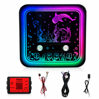 Lampe de lecture intérieure de voiture 12V, lampe d'ambiance, commande tactile par application, éblouissante lumière de plafond de voiture effet ciel étoilé avec éclairage d'ambiance RGB