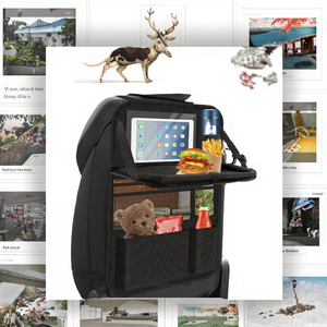 Aufbewahrung tasche für Autos itze aus <span class=keywords><strong>Oxford</strong></span>-Stoff mit kleinem Tischbrett-Organizer für Stuhl lehnen für Auto organisatoren - Product Image 3