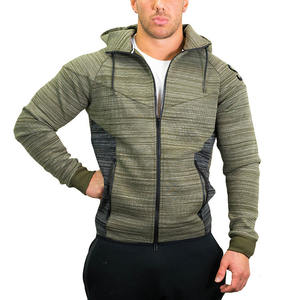 Sweat à capuche pour homme de haute qualité pour la salle de sport et le fitness, 100% coton, doublé, vêtements de sport d'hiver, fermeture éclair, taille plus, matière polaire, cordon de serrage, 2025 - Product Image 4