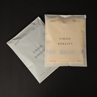 Sac d'emballage transparent givré simple face en CPE+PE recyclable avec fermeture éclair imprimée, certifié GRS, pour vêtements