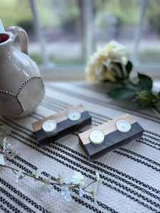 เชิงเทียนเรซิ่นและไม้ งานแฮนด์เมดระดับพรีเมียม ทำจากไม้เนื้อแข็ง ผสมเรซิ่น ดีไซน์หรูหรา ทนทาน เหมาะสำหรับการให้แสงสว่างในบรรยากาศ - Product Image 2