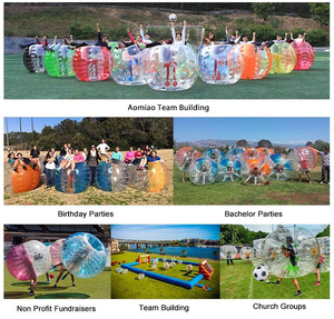 Pelota de Fútbol Burbuja Inflable de PVC, 3/4/5 Pies (1/1.2/1.5) m, Pelota Gigante Humana Tipo Hámster, Juguete Inflable <span class=keywords><strong>para</strong></span> Adultos y Niños - Product Image 6