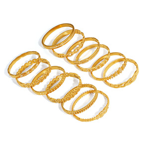 <span class=keywords><strong>Bracelet</strong></span> unisexe Z H en acier inoxydable étanche et inaltérable, entièrement serti de zircons, plaqué or 18 carats, avec breloque géométrique – Cadeau - Product Image 4