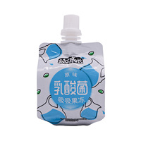 Pochette à bec personnalisée en forme de pingouin pour jus, yaourt, lait, gelée à boire, emballage portable pour aliments liquides, conteneur alimentaire sain, collations