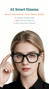 Lunettes audio intelligentes IA avec micro anti-bruit, écouteurs sans fil Bluetooth à oreille ouverte pour appels professionnels et <span class=keywords><strong>traduction</strong></span> en voyage - Product Image 4