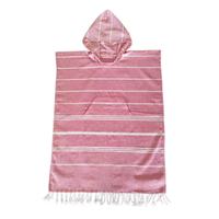 Serviette Poncho de Surf Turque à Capuche 100% Coton Séchage Rapide - Luxe, Sans Sable, Idéale pour la Plage