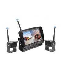 Écran de moniteur de voiture de 7 pouces 1080P Kits sans fil IR Vision nocturne sauvegarde inverse affichage du système de caméra sans fil numérique pour camion