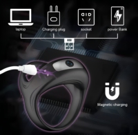 Anneau vibrant triangulaire pour pénis, 10 modes de vibration, silicone souple, lumière LED, rechargeable par USB, jouet sexuel pour adultes, couple