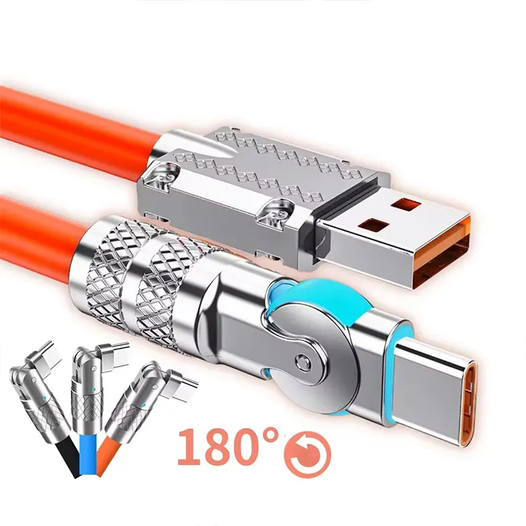 Uutek uc016 2024 Sản phẩm mới cho điện thoại thông minh sạc cáp USB micro 180 độ xoay 2A nhanh chóng sạc USB Cáp sạc