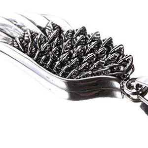 Rinhoo – <span class=keywords><strong>collier</strong></span> en acier inoxydable de qualité Hip Hop pour homme, bijoux Vintage avec pendentif en forme d'aile d'ange - Product Image 5