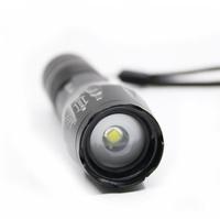 Senter Mini saku fokus dapat diatur perbesaran Logo kustom senter Torchlight USB LED T6 kuat senter dapat diisi ulang