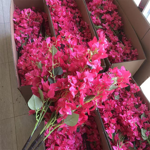 FL-251 artificiale rosa caldo bouganville decorazione esterna fiori rampicanti rosa rossa bouganville per il negozio di nozze decorazione per la casa - Product Image 1
