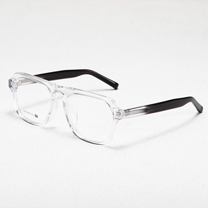Transparent Rectangle Full Rim <b>Eyeglasses</b> NN-105 Anti-Blue Light Lightweight Resin Lens Unisex Adult Daily Wear - Product Image 2