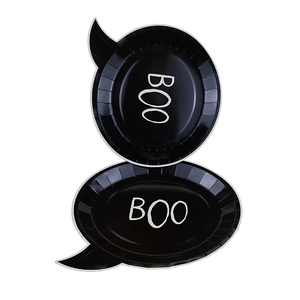BECOL Offre Spéciale ensemble de vaisselle de noël écologique personnalisé imprimé incrusté symbole assiettes en papier jetables pour dîner pour la fête - Product Image 4